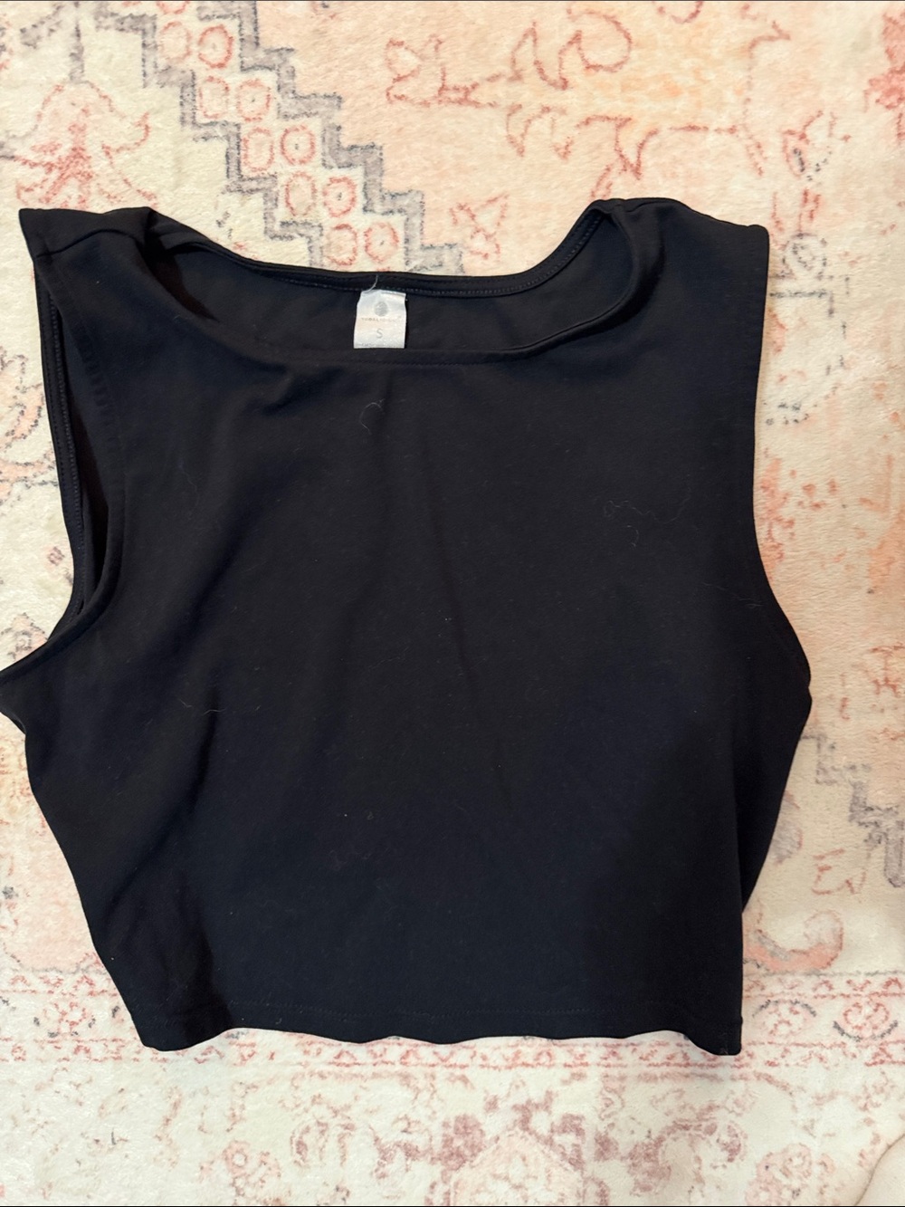 Yogalicious Black Cropped Muscle Tank